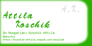 attila koschik business card